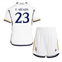Real Madrid Ferland Mendy #23 Koti Peliasu Lasten 2023-24 Lyhythihainen (+ Lyhyet housut)